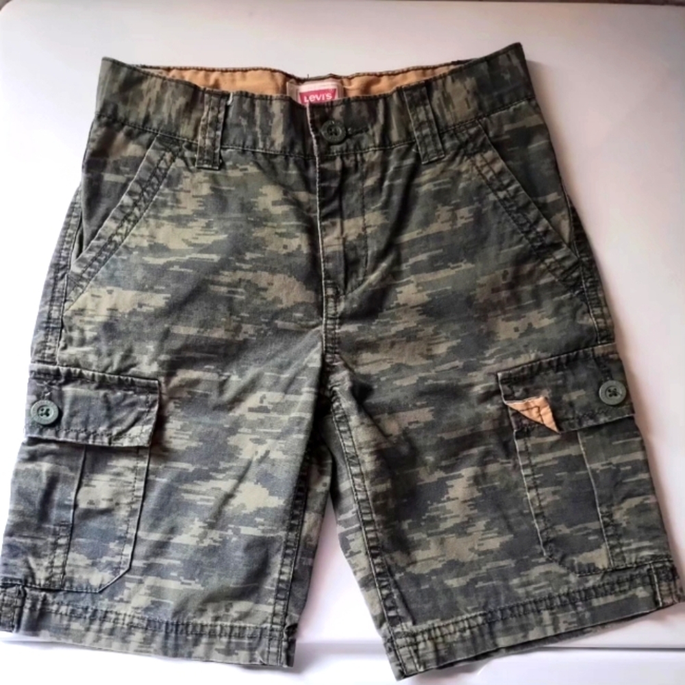 Levi's Boys Camo Cargo Shorts | 7 Reg (6-7yrs) | Digital Green